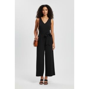Calvin Klein Elegant Black Sleeveless Romper Jumpsuit